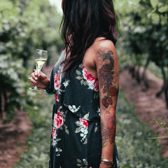 Dress in a vinyard