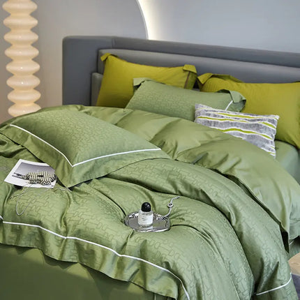 New 1000TC Egyptian Cotton Bedding Sets Luxury Jacquard Duvet Cover Flat sheet Pillowcase