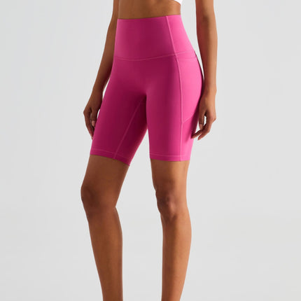 Pocketed High Waist Active Shorts