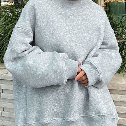 Oversize Round Neck Dropped Shoulder Sweatshirt