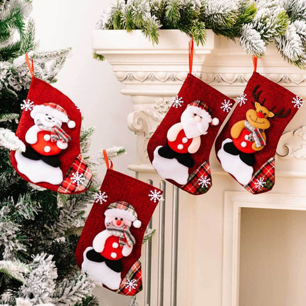 4-Pack Snowflake Christmas Stocking Hanging Widgets