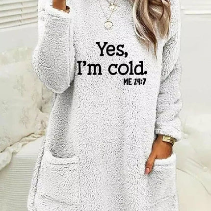 Full Size Letter Long Sleeve Fleece Sweatshirt Plus Size