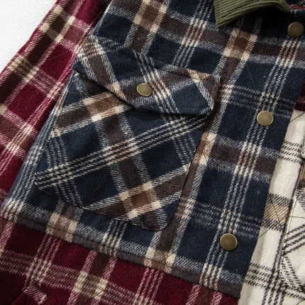 Plaid Button Up Long Sleeve Jacket