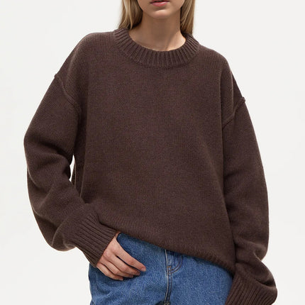 Basic Bae Round Neck Dropped Shoulder Sweater