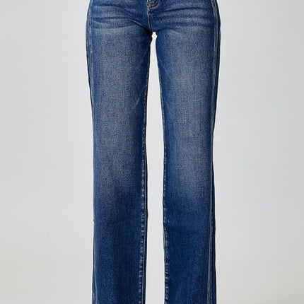 RISEN Mid Rise Straight Jeans