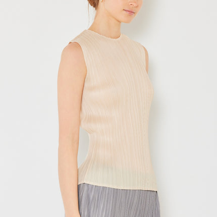 Marina West Swim Pleated Sleeveless Crewneck Tank