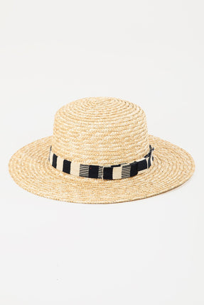 Fame Strap Wide Brim Straw Hat