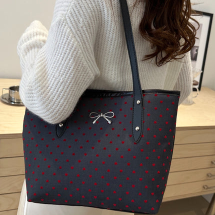 Bow Trim Polyester Tote Bag