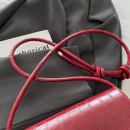 PU Leather Texture Crossbody Bag