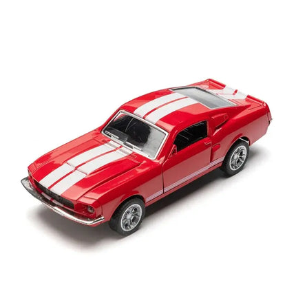 1:32 Alloy Diecast Mustang GT Classic Vintage Car Model Pull Back Car Miniature Vehicle Replica For Collection Gift for Kid