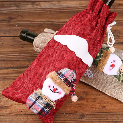 4-Pack Christmas Gnome Bottle Cover