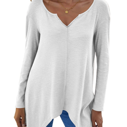 Full Size V-Neck Long Sleeve T-Shirt