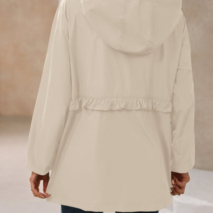 Outdoor Waterproof Long Sleeve Hooded Windbreaker