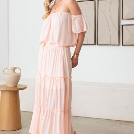 Gilli Frill Off-Shoulder Tiered Dress