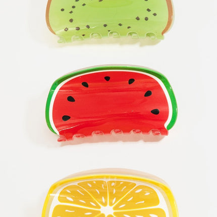 Fame Kiwi Lemon Watermelon Hair Clip Set