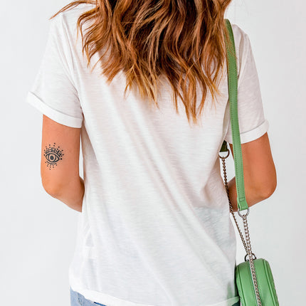 Graphic Round Neck Short Sleeve T-Shirt - Vickie Lynn's