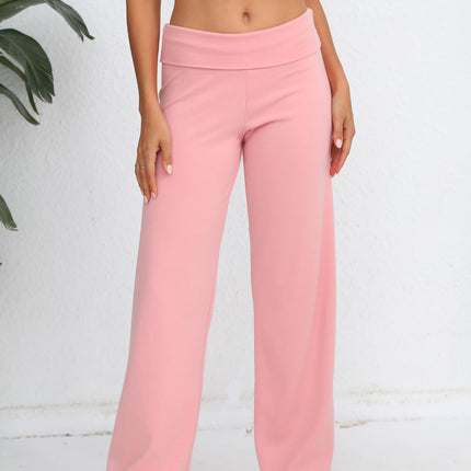 Elastic Waist Wide Leg Pants