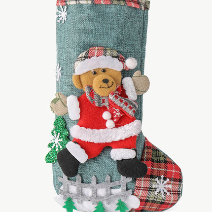 4-Pack Plaid Christmas Stockings