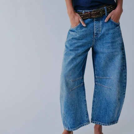 Wide Leg Jeans with Pockets