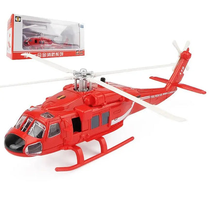 NEW America Black UH-60 Hawk Utility Helicopter Alloy Airplane Model Simulation Metal Flying Model Toy Sound and Light Kids Gift