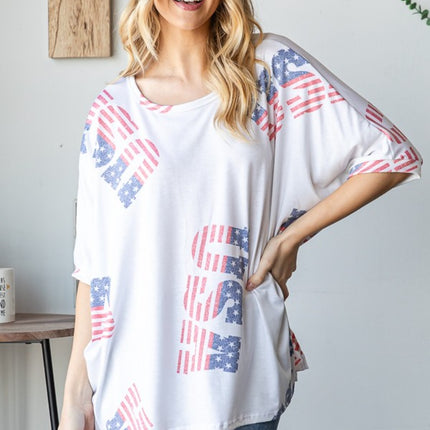 HOPELY Letter Graphic Round Neck T-Shirt