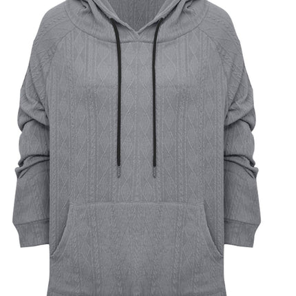 Full Size Drawstring Long Sleeve Hoodie