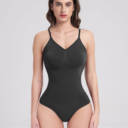 V-Neck Spaghetti Strap Active Bodysuit