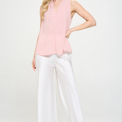 RENEE C  V-Neck Sleeveless Top