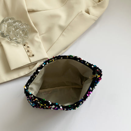 Sequin Clutch with Zipper