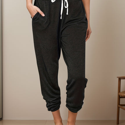 Full Size Drawstring Elastic Waist Joggers with Pockets