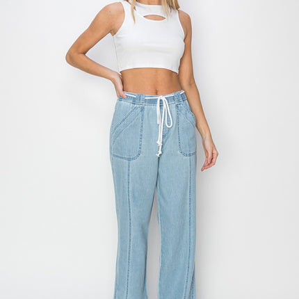 RISEN High Rise Straight Jeans