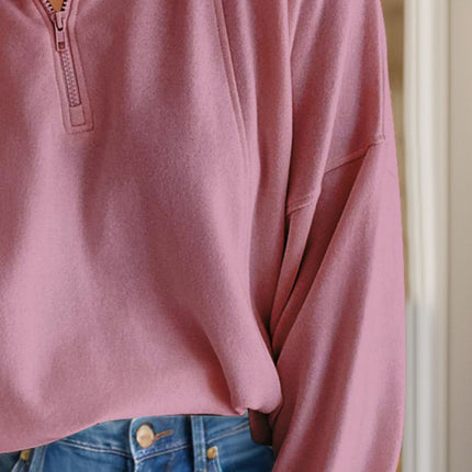 Half Zip Long Sleeve Sweatshirt