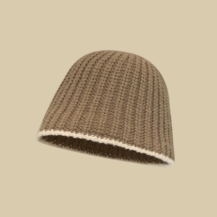 Contrast Trim Woven Hat