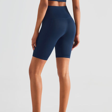 Pocketed High Waist Active Shorts