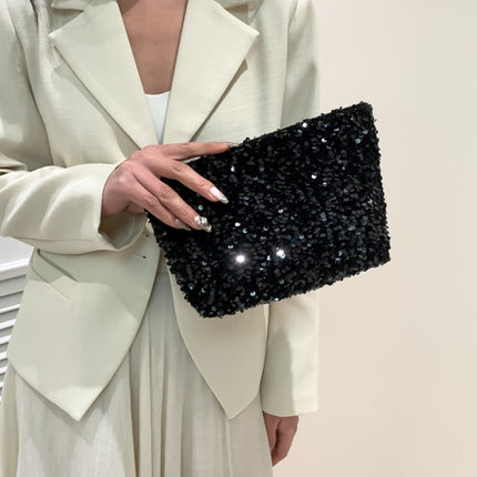 Sequin Clutch with Zipper