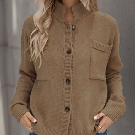 Button Up Long Sleeve Cardigan