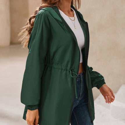 Outdoor Waterproof Long Sleeve Hooded Windbreaker