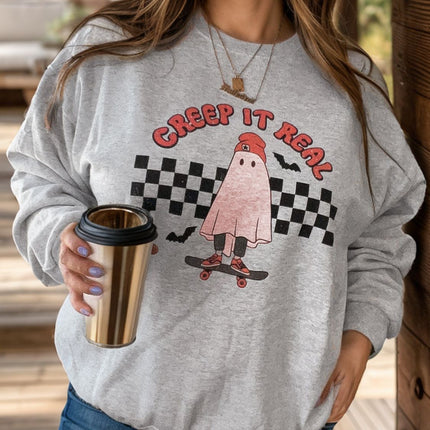 Plus Size Graphic Round Neck Long Sleeve Sweatshirt