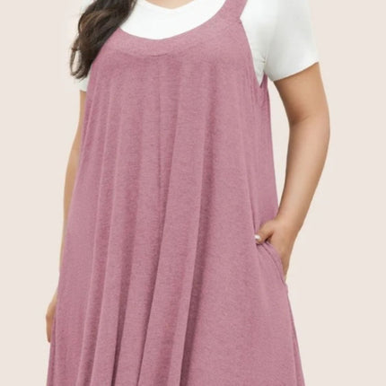 Full Size Pocketed Wide Leg Overalls