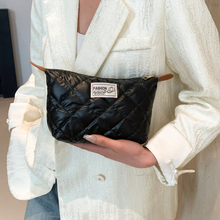 Solid Quilted Clutch with Zipper