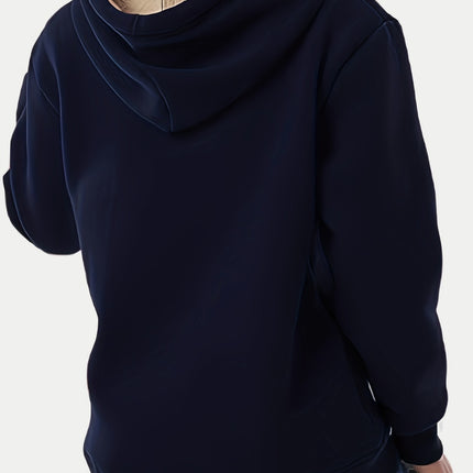 Drawstring Long Sleeve Hoodie with Kangaroo Pocket