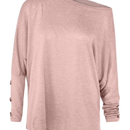 One Shoulder Long Sleeve T-Shirt