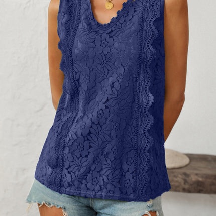 Mandy Lace V-Neck Tank