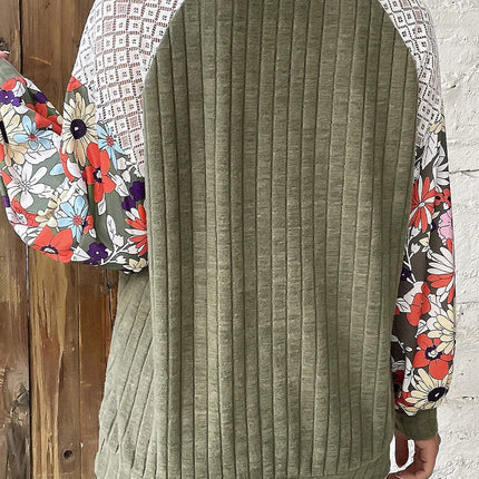 Printed Round Neck Long Sleeve Top