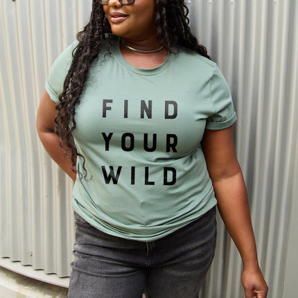 Simply Love Full Size FIND YOUR WILD Short Sleeve T-Shirt