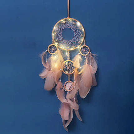 2023 New Dream catchers Retro 5 Ring Dream Catchers Home Decoration Indians Natural Stone Tree of Life Dreamcatcher Wall Hanging