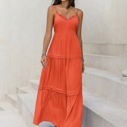 Lace Detail V-Neck Cami Dress