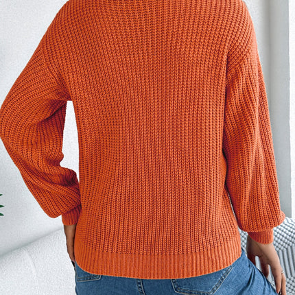 Cutout V-Neck Long Sleeve Sweater