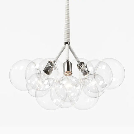 Nordic Glasses Chandelier Balck White Coffee Wires Pendant Lights 9 /12 /18 Glass Hanging Lights Luminaria  Home Decor