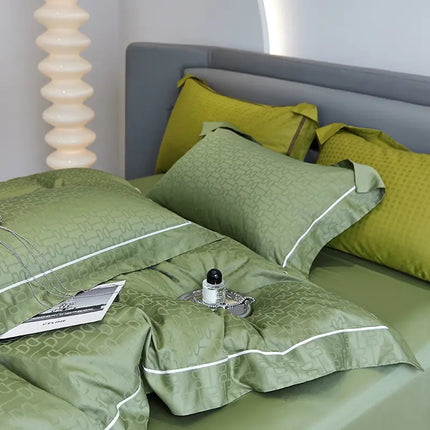 New 1000TC Egyptian Cotton Bedding Sets Luxury Jacquard Duvet Cover Flat sheet Pillowcase